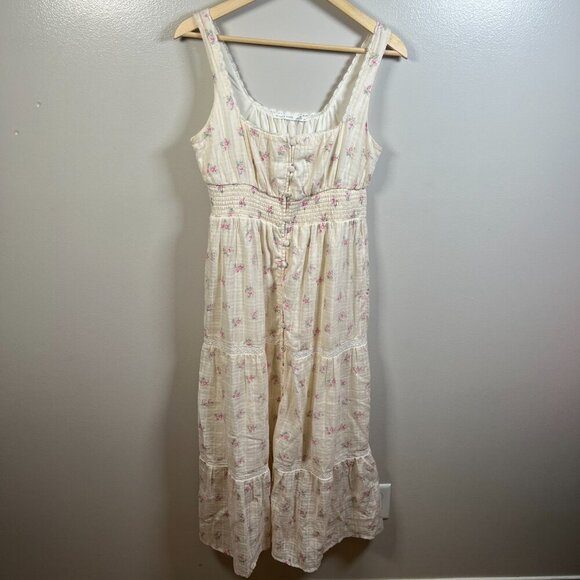 Altar'd State Anastasia Cottagecore Midi Dress Size Medium Floral Coquette - Picture 2 of 11